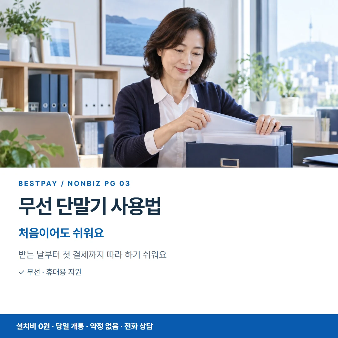 베스트페이 카드뉴스 3 · 무선 단말기 사용법 처음이어도 쉬워요
